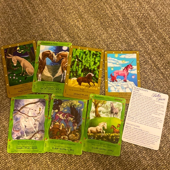 Lot of 7 Bella Sara Magical Horse Trading Cards from 2006-08 & Game Card Info - Picture 1 of 3